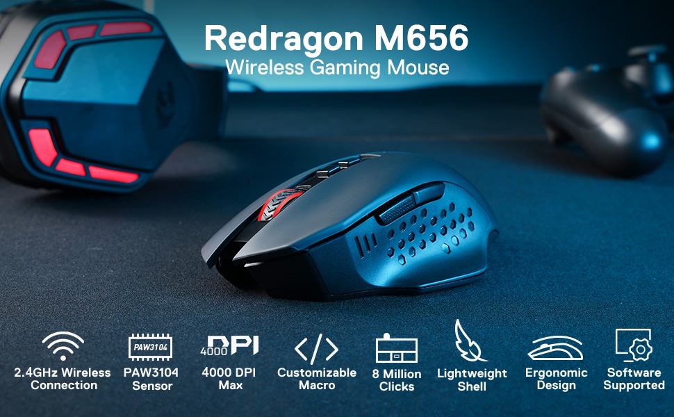 Unleash Your Gaming Potential with the Redragon M656 Gainer Wireless Gaming Mouse! - Amazon Deals